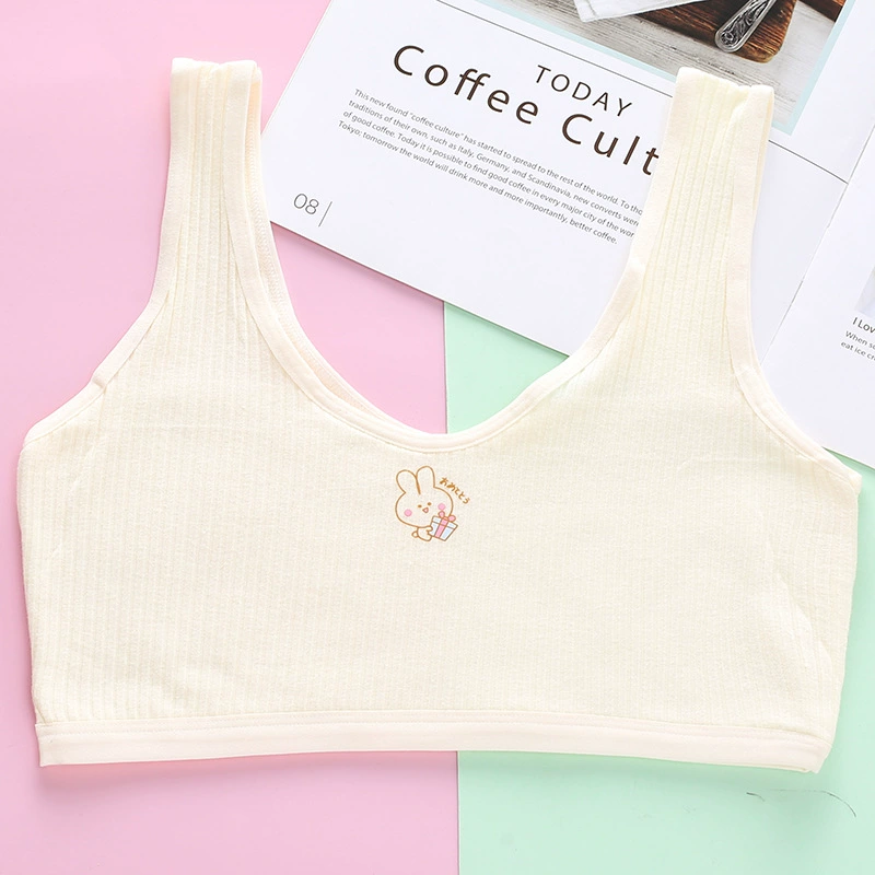 Double-sided underwear for students, cotton shockproof bra top