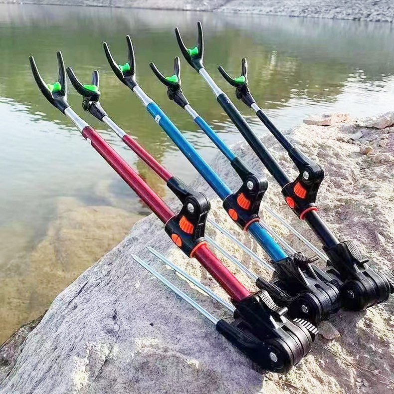 Bold Bracket Outdoor Fishing Fishing Gear Accessories Ground Retractable Portable Stainless Steel Turret Bracket