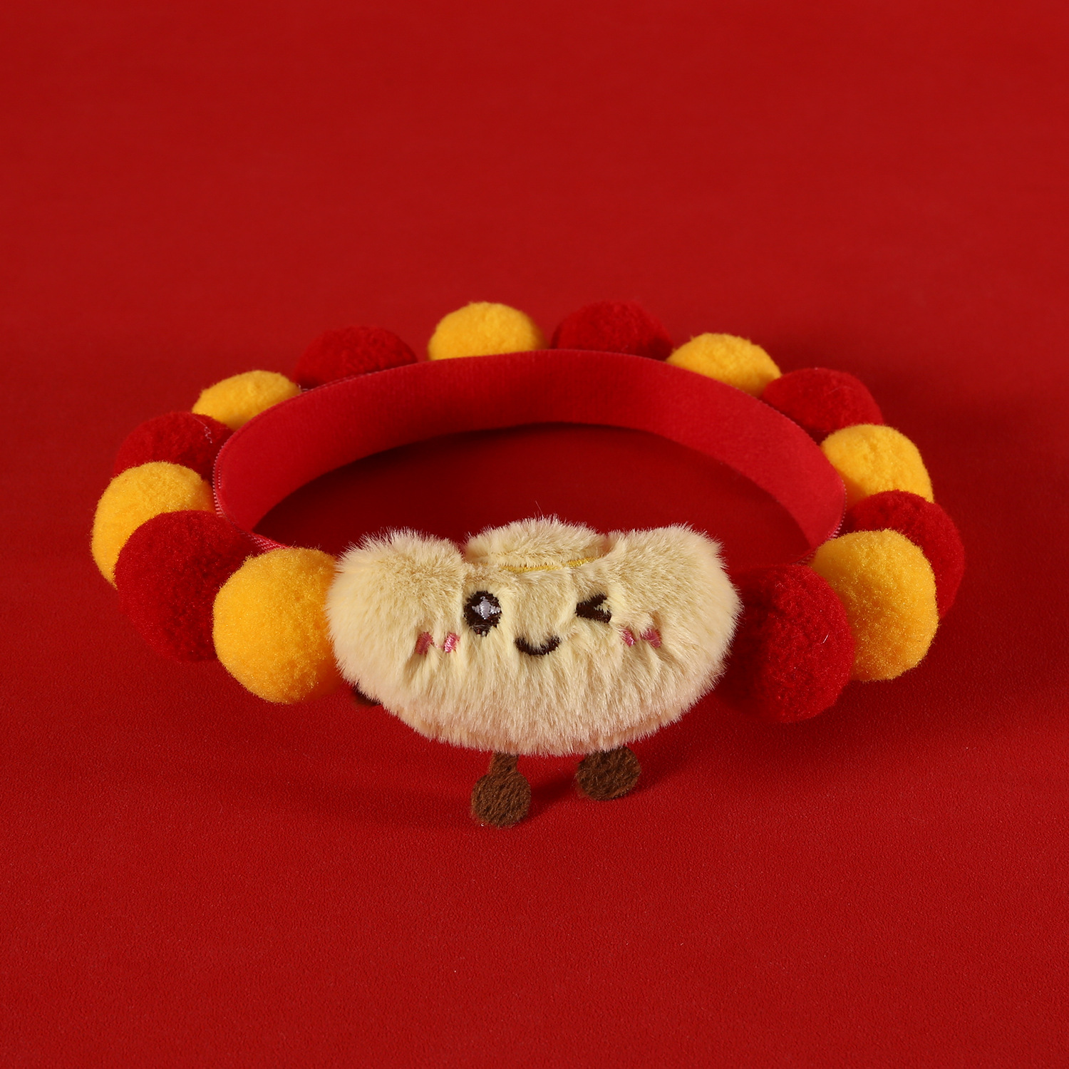 Año de la serpiente mascota bola collar Año Nuevo Festival de Primavera encantador dibujos animados peluche serpiente oro Baofu bolsas accesorios围ín