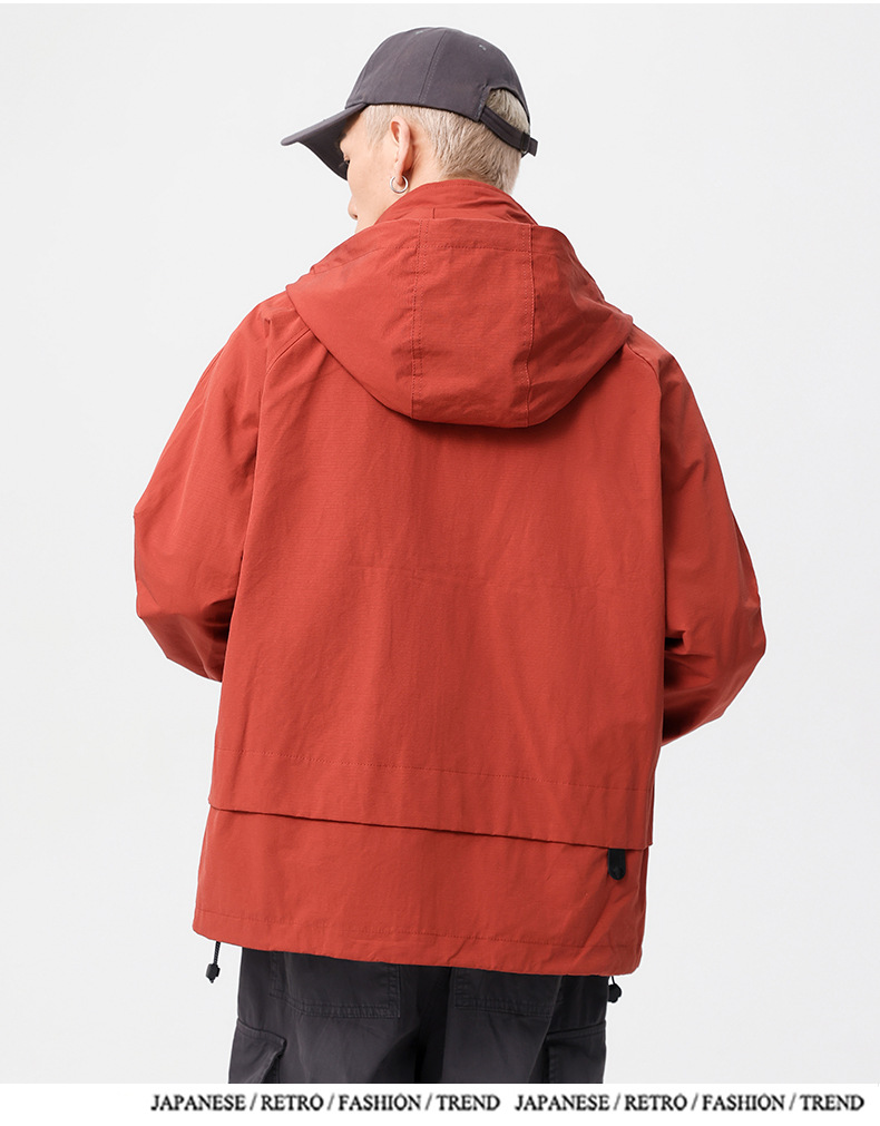 Giacca con cappuccio da uomo stile americano autunno primavera_voghion.com