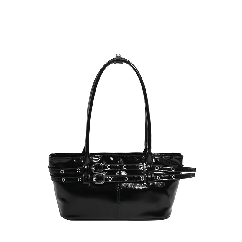 Bolsas de mano de nicho transfronterizas de mujeres europeas y americanas bolsas de hombro y brazo retro de gran capacidad de locomotora