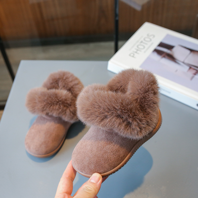 Kinderschneestiefel 2023 Winter Neue Mode Herren- und Damenbabys 0-3 Jahre alt Plüsch verdickte warme weiche Sohle_voghion.com