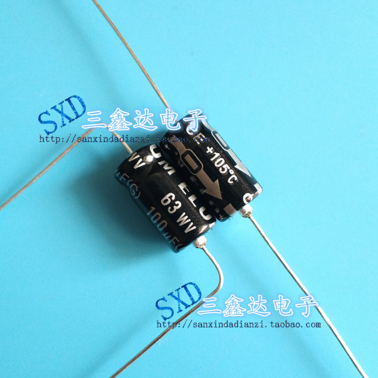 63V100UF  100UF63V全新原装 胆机卧式 轴向 有极性 电解电容8*16