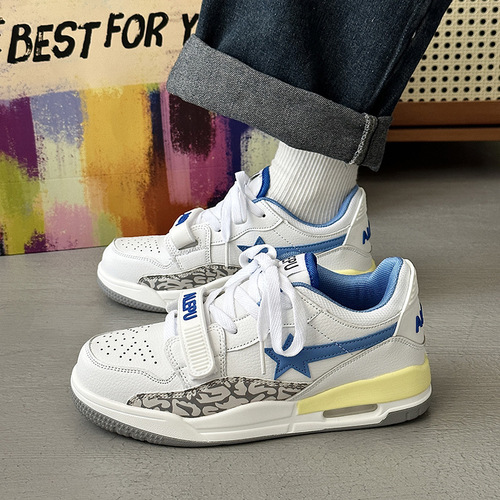 High-looking ins style wear-resistant  new student thin sports shoes high street strappy campus style star sneakers