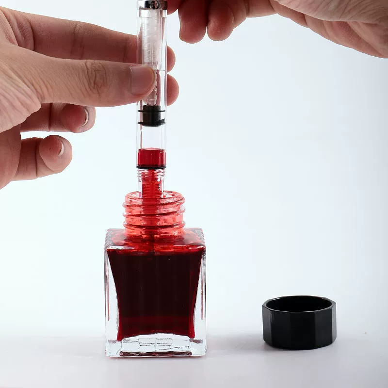 Quality Piston Fountain Pen Plastic Transparent High
