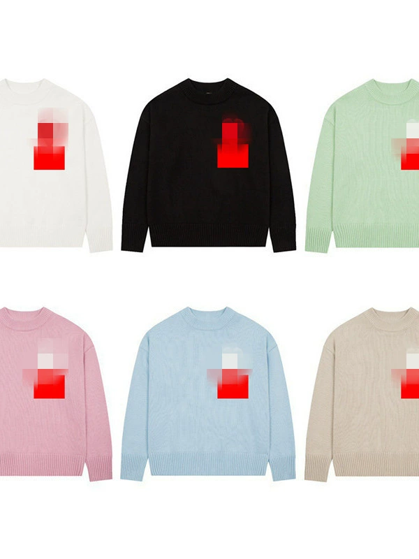 Сплошные цветные буквы любви корейская версия жаккардовой вязаной свитер с длинными рукавами свободная повседневная пара с диким вырезом