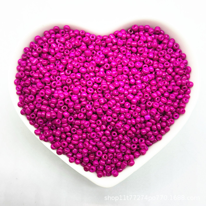 2/3/4mm color sólido vidrio pequeño arroz cuentas DIY hecho a mano collar pulsera joyería accesorios (15g un paquete)