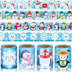 季公告板边框雪花雪人企鹅北极熊公告教室儿童卧室黑板门窗装饰