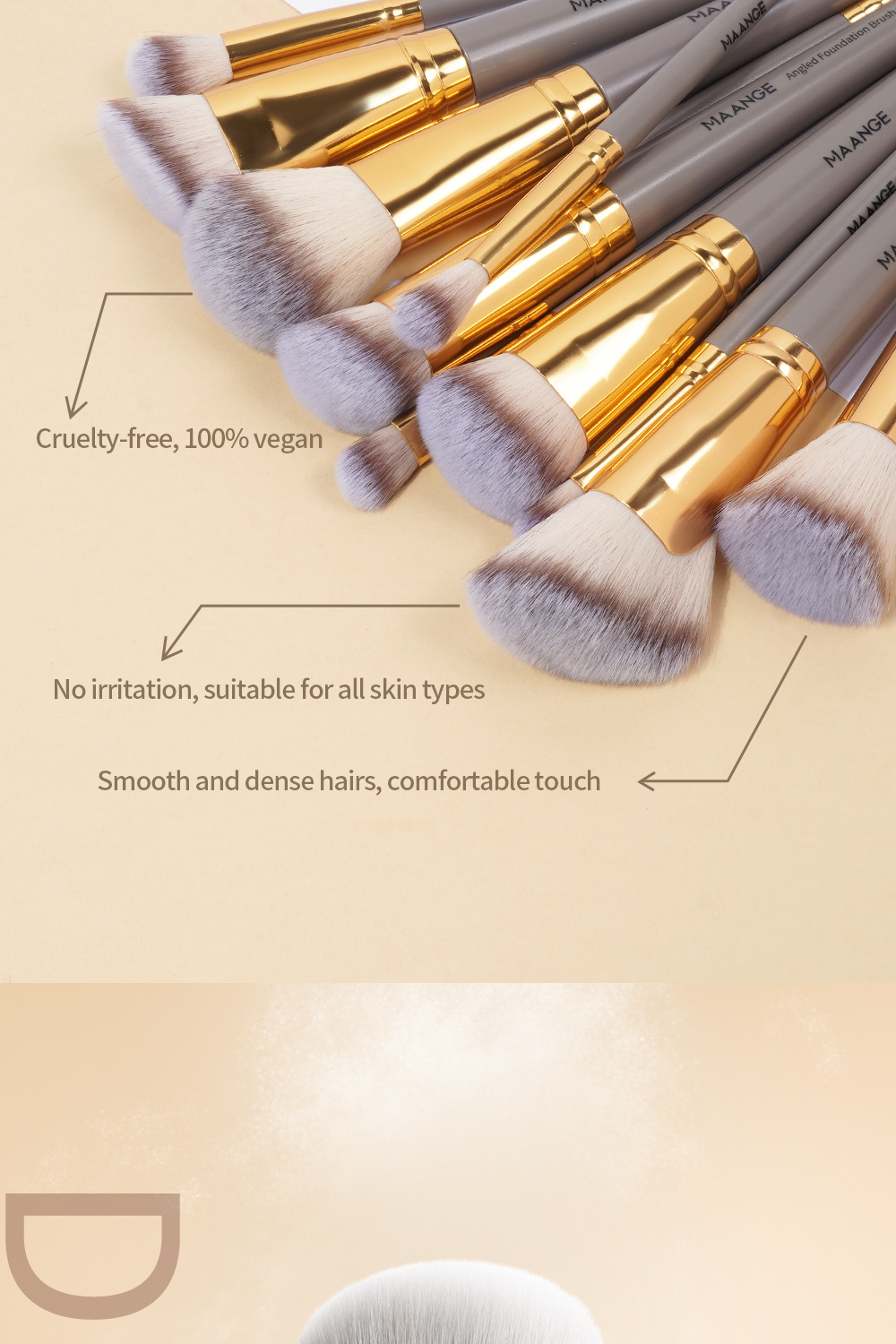 Factory direct sales 25-piece luxury makeup brush set plus box professional beauty tools nylon bristles for beginners