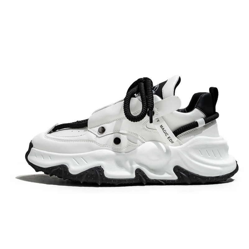 2024 transmisión en vivo nuevo estilo zapatos de papá zapatos de marca de moda zapatos de hombre de cuero casual ligero de lujo zapatos de hombre suela gruesa aumentó zapatos casuales Coreanos