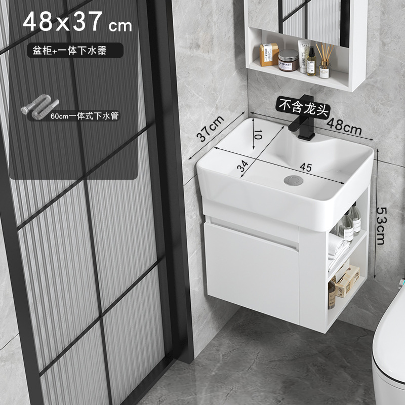 Cajón tipo pared tipo casa pequeña almacenado lateral gabinete de baño cerámica todo en un lavabo gabinete combinación lavabo de cara lavabo