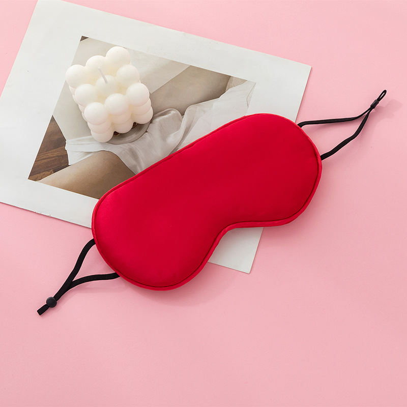 Transfronterizo 16mm orejas colgantes de seda doble cara dormir máscaras de ojos de seda viajar logotipo de impresión al por mayor