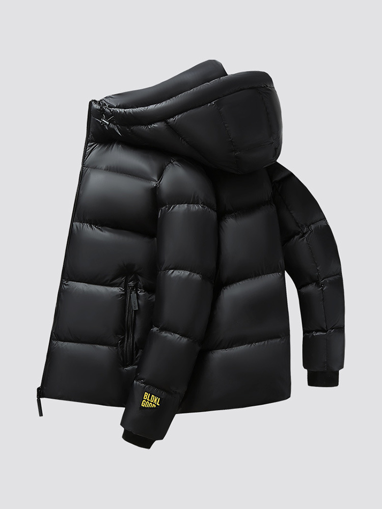 Oro negro de los hombres abajo chaqueta 2023 invierno nuevo estilo coreano moda Internet celebridad caliente superior pareja pato blanco abajo chaqueta