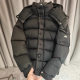 24 Autumn and Winter Mengjia Matte Matte Maya Bread Jacket Versatile Short Cotton Jacket Warm Pure Color Hooded Couple Style Outerwear