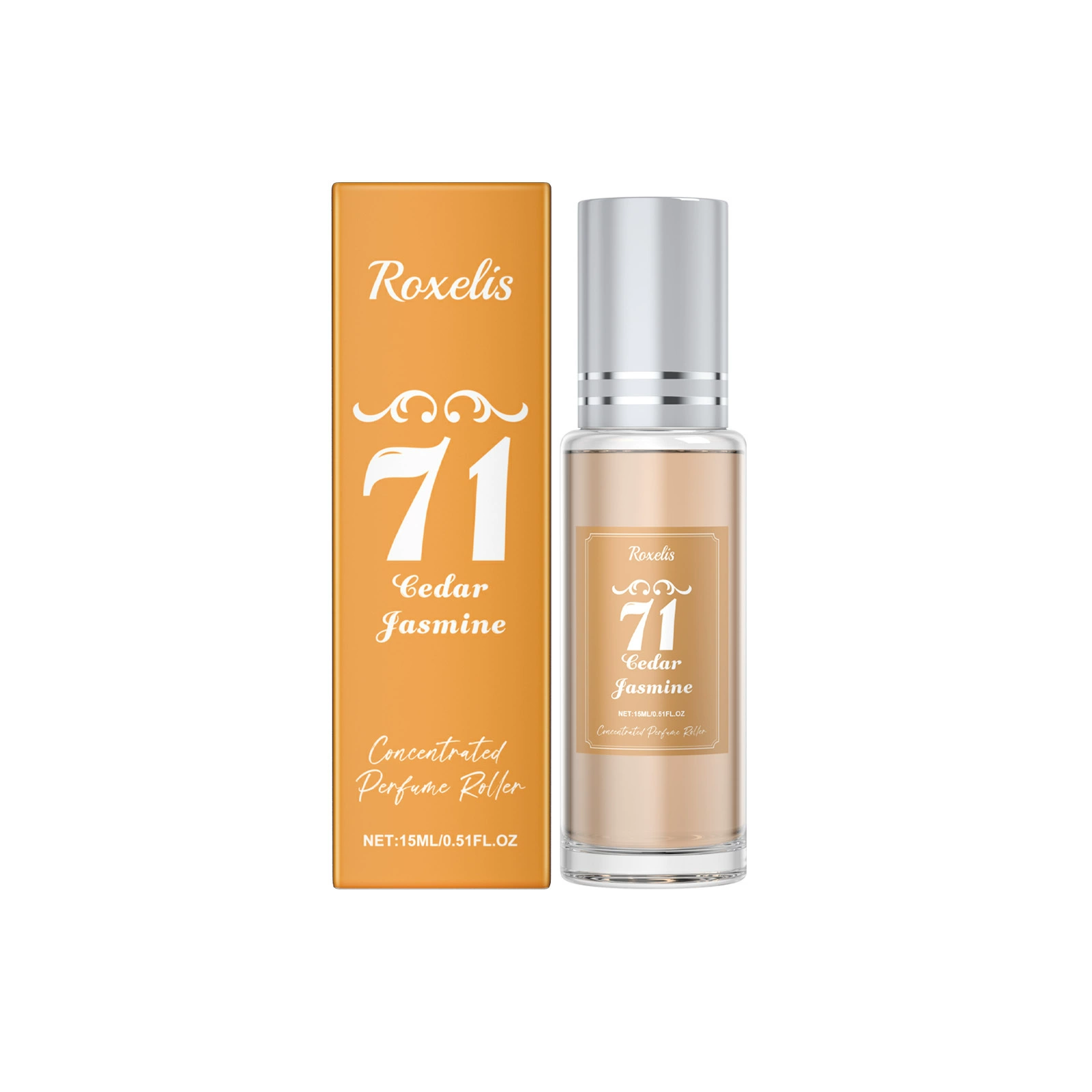 Perfume (Roxelis) 71, jasmine & cedar, concentrated roll‑on, 15 ml