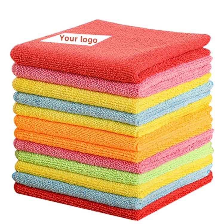 Wholesale warp knitted microfiber towel 80% polyester 20% polyamide cleaning cloth bowl towel 40*40cm