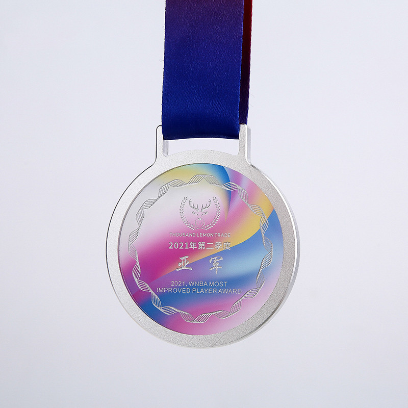 Marathon Student Medal Children's Metal Crystal Listing Games Color Printing Glass Anniversary Celebration Unit Medal