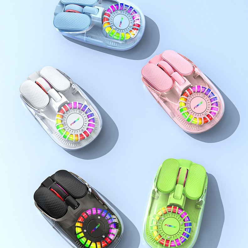 T9 リアクター ワイヤレス透明充電デュアル モード RGB 人間工学に基づいた Bluetooth マウス|undefined