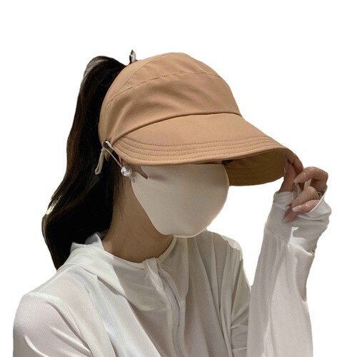 Summer Duckbill Cap, Empty Top, Thin Model, Fisherman Hat for Women, Shipper Style, Can Tie High Ponytail, Sun Protection, UV Protection Hat, Foldable