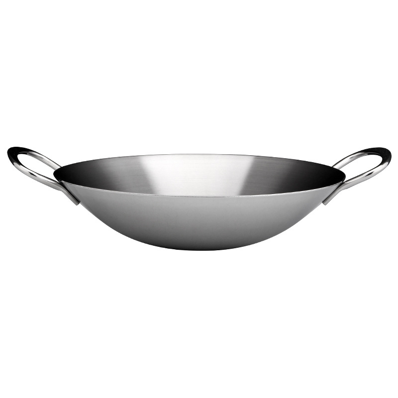 Chockmen Zhuo Deming 18 / 10 de acero inoxidable fondo redondo olla de olla caliente olla de horno de alcohol de doble oreja olla pequeña image 6