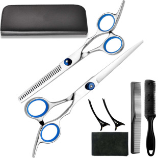 Stainless Steel Hairdressing Scissors Set for Hairstylists, Thinning Flat Scissors, Household Hairdressing Scissors, Sharp Hairdressing Scissors