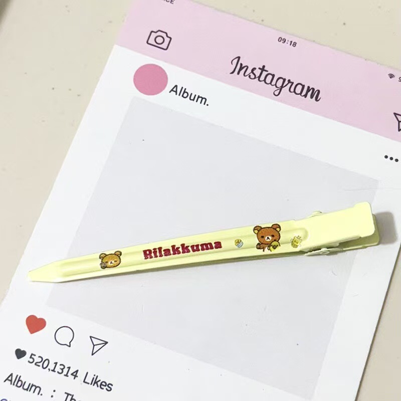 甜美可爱KT猫鸭嘴夹发夹金属定位夹前额侧边夹化妆洗脸无痕夹发卡|undefined