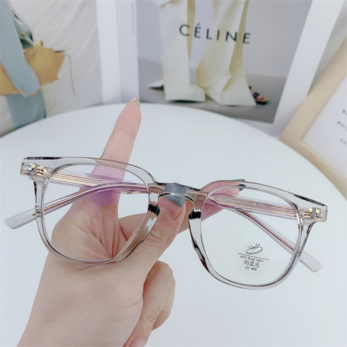  New Xiaohongshu-Style Eyeglass Frames: Board Material with Inserted Core, Myopia Lenses, Clear-Looking Design, Anti-Blue Light, and Plain Glasses