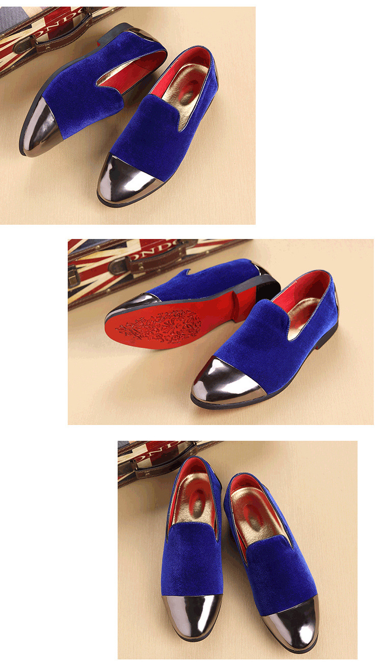 Suede single shoe peas plus size loafers_voghion.com