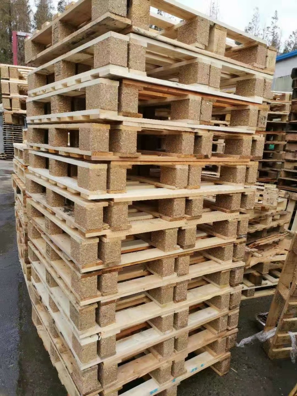 现货木质四面进叉松木叉车木托盘实木卡板垫仓板仓库物流木架