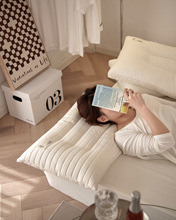全棉防钻绒绗缝乳胶定型枕 纯棉枕芯助睡眠护颈枕单人成人枕头