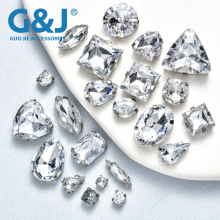 不锈钢白K异形爪钻水滴手缝钻亚克力水钻婚纱鞋帽辅料diy饰品配件