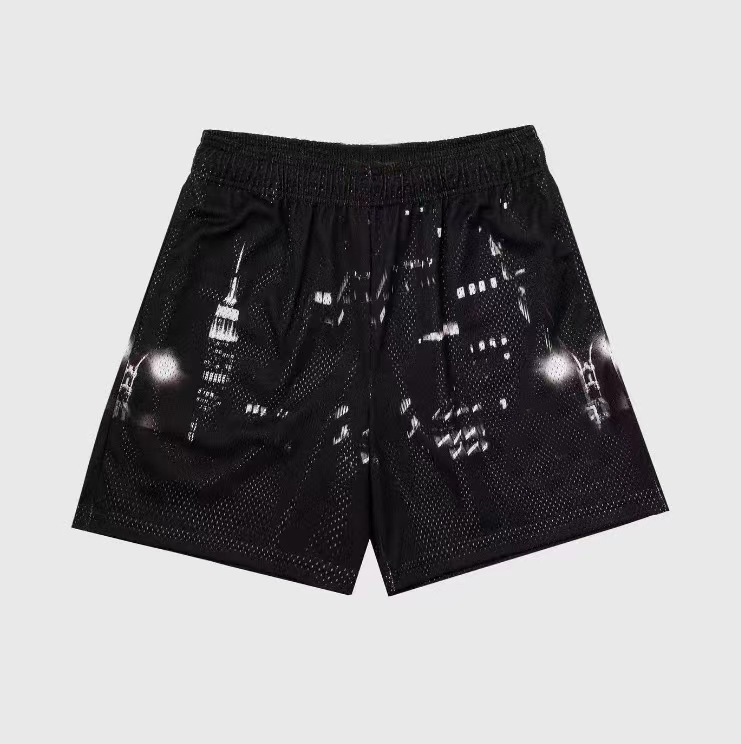 American fitness shorts pantalones cortos de la aptitud muscular de los hombres de los deportes pantalones de malla transpirable suelta rodilla pantalones cortos transfronterizos