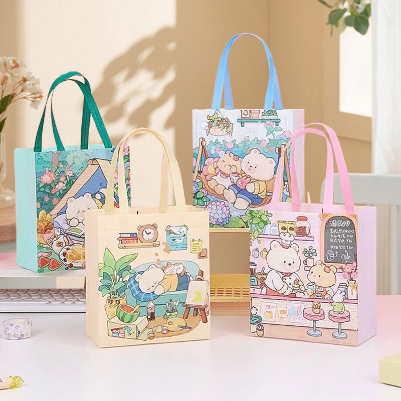 Children's Day Kindergarten Kidsren's Gift Bear Non-Woven Bag Packaging Snack Gift Bag Kidsren's Birthday Children's Day Kindergarten Kidsren's Gift Bear Non-Woven Bag Packaging Snack Gift Bag Kidsren's Birthday