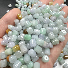 天然ミャンマー翡翠玉オールドビーズdiyバケツビーズブレスレットベージュ玉玉アクセサリーアクセサリービーズ卸売りビーズ