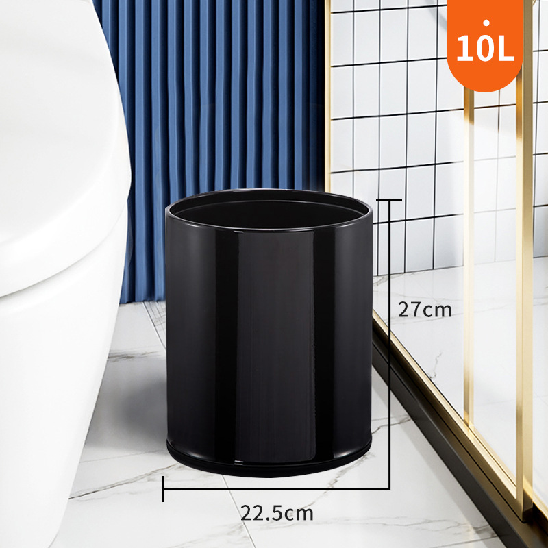 Luz nórdica de lujo basura hogar al por mayor de acero inoxidable de doble capa creativa ins estilo hierro dormitorio cuarto de baño papelera