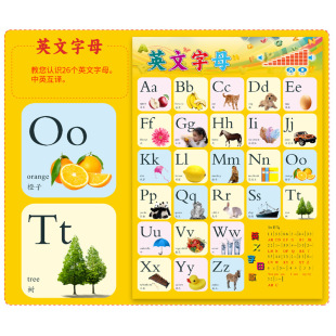 Hot selling early education audio wall chart pronunciation wall chart voice wall chart puzzle learning wall chart