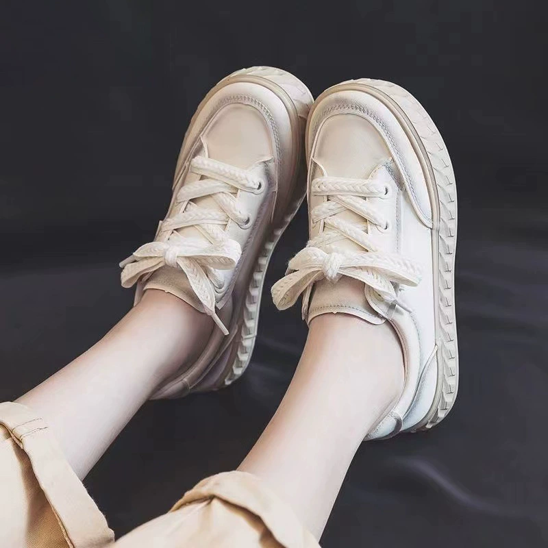 White shoes for leisure, universal sports sneakers platform, wholesale