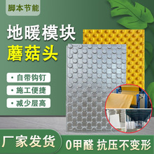 地暖模块 保温板节能零甲醛免回填式地暖板新型蘑菇头地暖模块