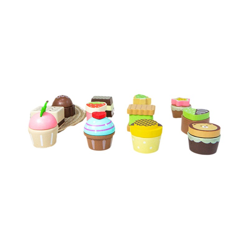 Mini tienda de postres de simulación Decoración de juegos de comida de jardín de infantes Donut Cake Vajilla Juego de juguetes para niños