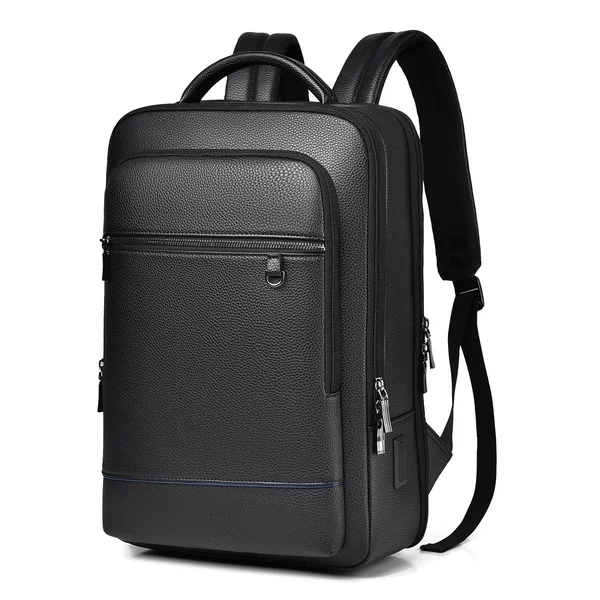 2024 New PU Backpack Men's Business Waterproof Laptop Backpack Travel Bag