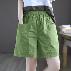 上質な綿の広い足の半ズボンの女性の新型の大きいサイズのハイウエストはやせています。