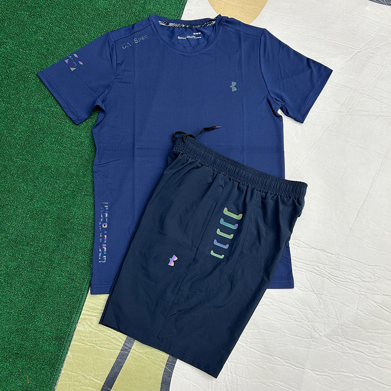 Hombres nuevos al por mayor deportes de secado rápido transpirables de manga corta camiseta de entrenamiento de hielo suelta chaqueta casual fitness