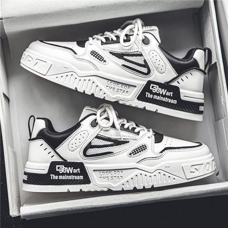 Мужские летние кроссовки 2025 года, новый корейский стиль, модные универсальные молодежные спортивные повседневные белые кроссовки, трендовая обувь