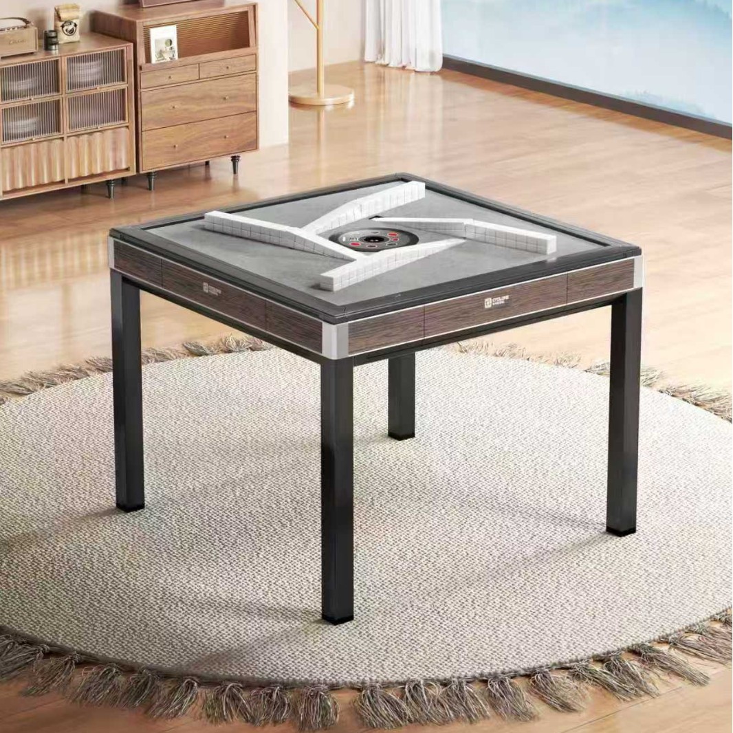 Mahjong Machine with Rotating Wings, No-Push Tile Design, Low-Noise, Large Size, Fully Automatic, Home-Use Mahjong Table