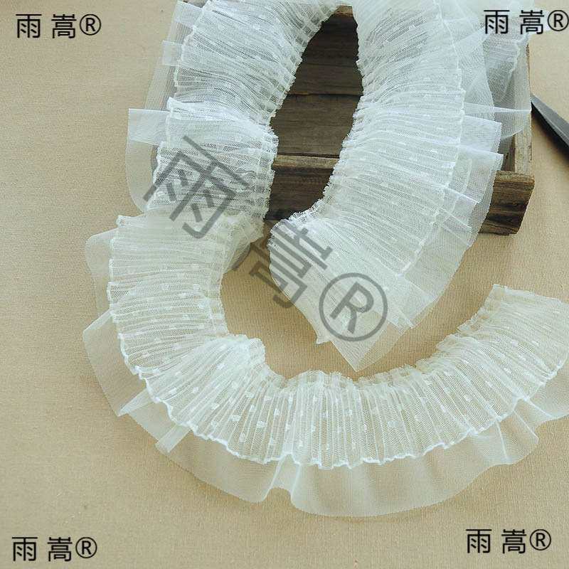 RA10CM宽波点风琴褶子装饰花边带洛丽塔衣裙公主蓬蓬裙边领边手工