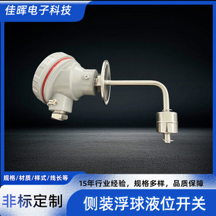 Side-Mounted Stainless Steel Float Switch with Junction Box Liquid Level Float Switch Horizontal Installation Liquid Level Sensor Customization