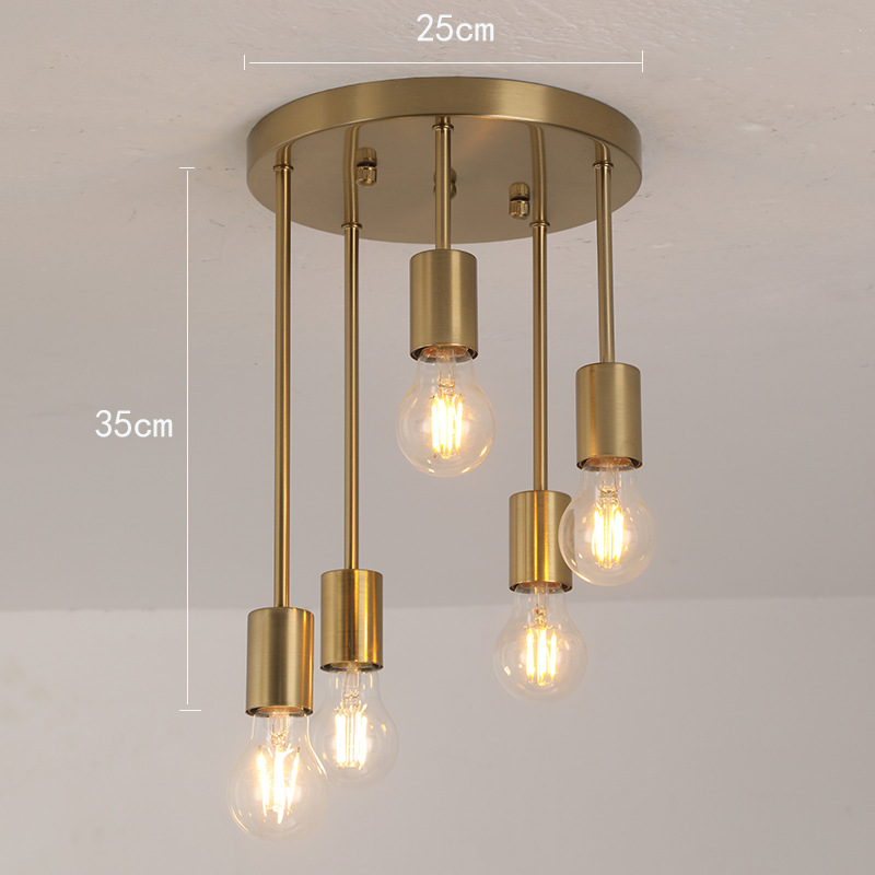 Suministro transfronterizo de hierro lámpara de techo comedor sala de estar cafetería bar pasillo de entrada balcón pequeña araña