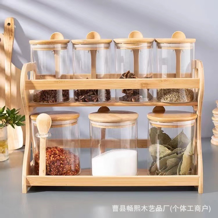 カスタマイズされたキッチン収納ラック調味料瓶調味料ボトルボトル収納ボックス家庭用多層収納ラック|undefined