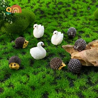 Имитация смолы миниатюрное животное лебедь Ежик DIY ювелирные аксессуары оптом Ландшафтные украшения