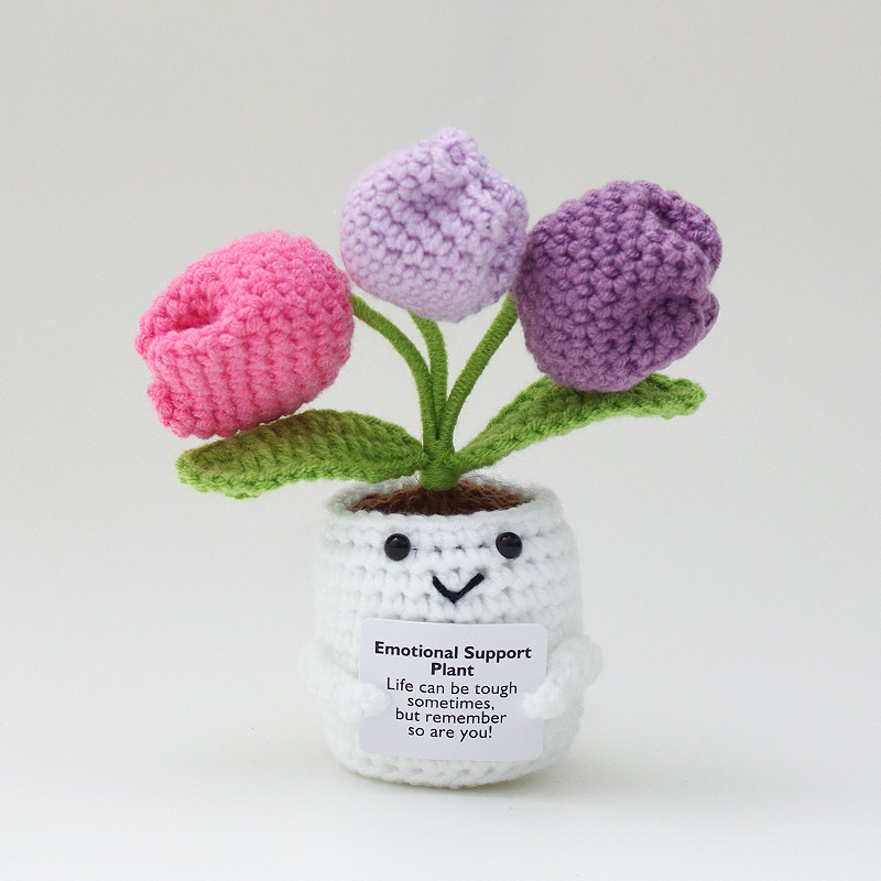 튤립 세꽃 카민 38+04 연보라색+08 연보라색 새싹 녹색잎 48호 68 표백화분